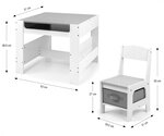 Ensemble table et chaises - SVEN - blanc