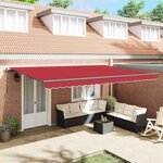 vidaXL Auvent rouge Manuel Rouge 500 × 300 cm tissu