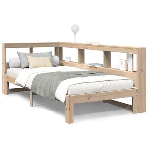 vidaXL Lit bibliothèque sans matelas 90x190 cm bois de pin massif