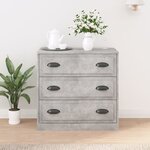 vidaXL Buffet gris béton 70x35 5x67 5 cm bois d'ingénierie