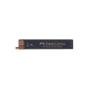 boite de 12 mines pour porte-mine 0,5 mm Super-Polymer 9065 S- dureté B FABER-CASTELL