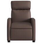 vidaXL Fauteuil inclinable Marron Similicuir