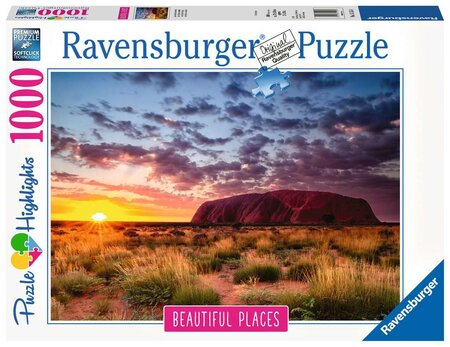 Ravensburger puzzle 1000 pièces - ayers rock en australie (puzzle highlights)