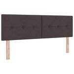 vidaXL Lit Box Spring avec Matelas & LED Marron Foncé 160x200 cm Tissu
