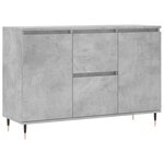 vidaXL Buffet gris béton 101 5x35x70 cm bois d'ingénierie