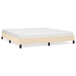 vidaXL Cadre de lit sans matelas crème 180x200 cm tissu