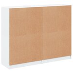 vidaXL Bibliothèque avec portes blanc 136x37x109 cm bois d'ingénierie
