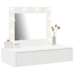 vidaXL Table de Toilette Blanc 83 x 40 x 70 cm Bois d'ingénierie