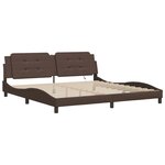 vidaXL Cadre de lit avec LED sans matelas Zadar marron 200x200 cm