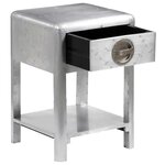 vidaXL Table de coin avec 1 tiroir vintage Style d'aviation