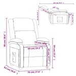 vidaXL Fauteuil inclinable vert clair velours