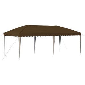 vidaXL Tente de fête pop-up 575 x 290 x 245 cm Taupe