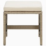 vidaXL Ensemble à manger de jardin et coussins 9 Pièces Poly rotin Beige