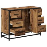vidaXL Meuble de Lavabo de Salle de Bain Bois ancien 80 x 33 x 60 cm