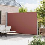 vidaXL Auvent latéral rétractable de patio 220x514 cm Marron