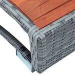 vidaXL Marche de spa Gris Résine tressée 92 x 45 x 25 cm