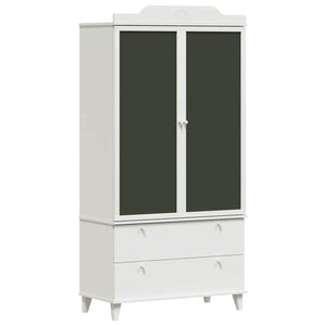 vidaXL Armoire Tableau Noir avec tiroir ROROS Blanc 90 x 45 x 180 cm