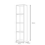 Bibliothèque Loni 160 x 40 cm - blanc  étagère ouverte