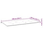 vidaXL Coussin de banc de jardin motif de feuilles 100x50x4 cm