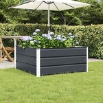 vidaXL Jardinière Anthracite 100 x 100 x 45 cm Acier