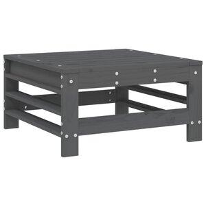 vidaXL Repose-pied de jardin gris bois de pin massif