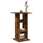 vidaXL Table de bar avec rangement chêne fumé bois d’ingénierie