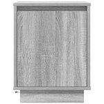 VidaXL Table de chevet avec lumières LED sonoma gris 38x34x50 cm