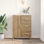 vidaXL Buffet chêne artisanal 34 x 69.5 x 90 cm Bois d'ingénierie