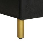 vidaXL Armoire de salle de bain noir 38x33x160 cm bois massif manguier