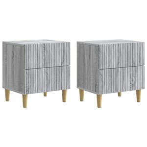 vidaXL Cabinet de chevet 2 Pièces Sonoma gris 43 x 34 5 x 48 cm