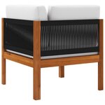 vidaXL Canapé d'angle de jardin avec coussins en bois d'acacia et corde