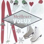 Carte Meilleurs Vœux avec Enveloppe Blanche 15x15cm