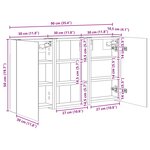 vidaXL Ensemble de Meubles de Salle de Bain 3 Pièces 90 x 10 5 x 50 cm
