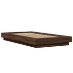 vidaXL Cadre de lit chêne marron 90x190 cm bois d'ingénierie