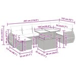 vidaXL Salon de jardin avec coussins 8 Pièces beige résine tressée
