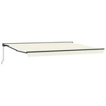 vidaXL Auvent Rétractable Crème 450 × 300 cm Polyester et métal