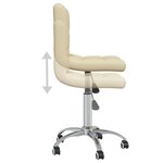 vidaXL Chaise pivotante de salle à manger Crème Similicuir