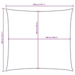 vidaXL Voile de parasol tissu oxford carré 3x3 m bleu