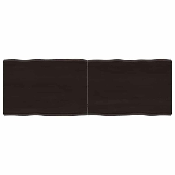 vidaXL Dessus de table bois massif traité bordure assortie