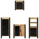 vidaXL Ensemble de mobilier de salle de bain avec étagère 4 Pièces