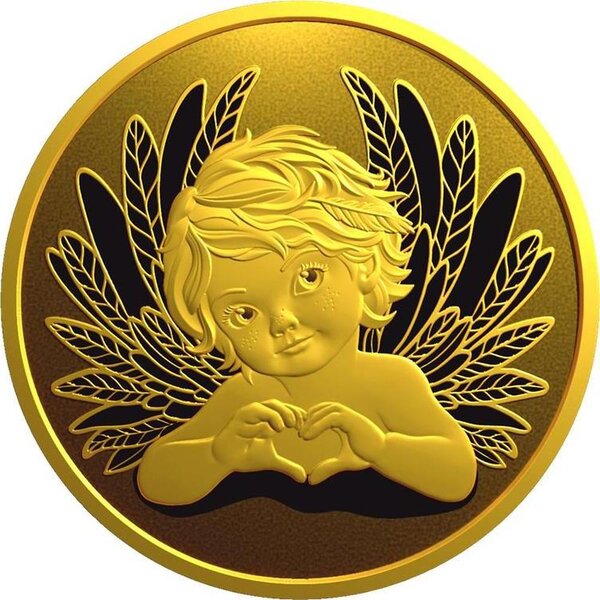 Pièce de monnaie en Or 1 Dollar g Millésime 2025 LITTLE ANGEL BROTHER