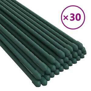 vidaXL Piquets pour plantes de jardin 30 Pièces vert 90 cm acier