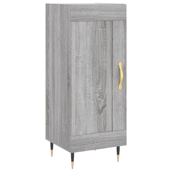 vidaXL Buffet Sonoma gris 34 5x34x90 cm Bois d'ingénierie