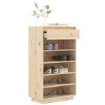 vidaXL Armoire à chaussures 60x34x105 cm Bois de pin massif