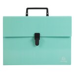 Trieur Familial À Poignée Aquarel 18 Compartiments - Vert Pastel - Exacompta