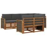 vidaXL Ensemble de canapé d'angle 6 Pièces Naturel et Anthracite