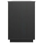 vidaXL Bureau avec armoires Noir 135x50x75 cm Bois massif de pin