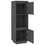 vidaXL Buffet haut Gris 38x35x117 cm Bois massif de pin
