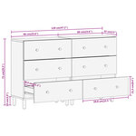 vidaXL Armoires latérales 2 Pièces 60x33x75 cm bois massif de manguier