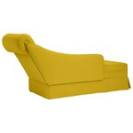 vidaXL Fauteuil long avec traversin et accoudoir droit jaune velours